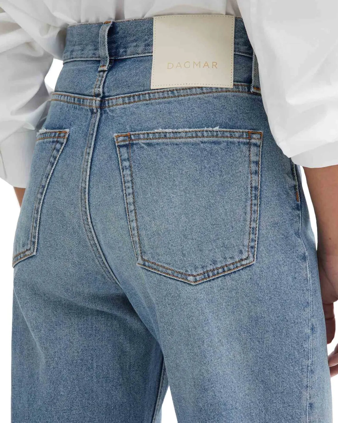 House of Dagmar Wide Leg Denim Light Blue Wash