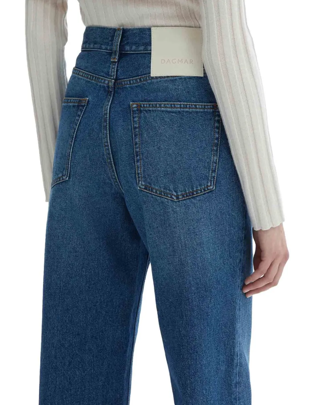 House of Dagmar Wide Leg Denim Dark Blue