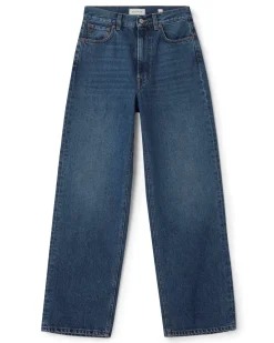 House of Dagmar Wide Leg Denim Dark Blue