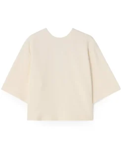 House of Dagmar Woven Bouclé T-Shirt Cream White