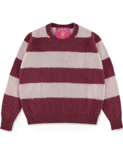 Howlin' Shaggy Bear Chunky Stripes Sweater Tropical