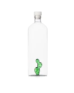 Ichendorf Bottle Cactus Green White Dots Clear