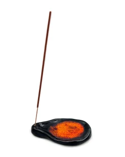 Isabella Bernulf Incense Holder Black Orange