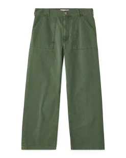 Jeanerica Gm010 Genua Worker Chino Chevron Green