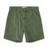Jeanerica Gm011 Genua Worker Chino Shorts Chevron Green