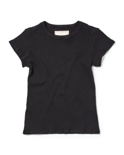 Jeanerica Valeria Rib Tee Black