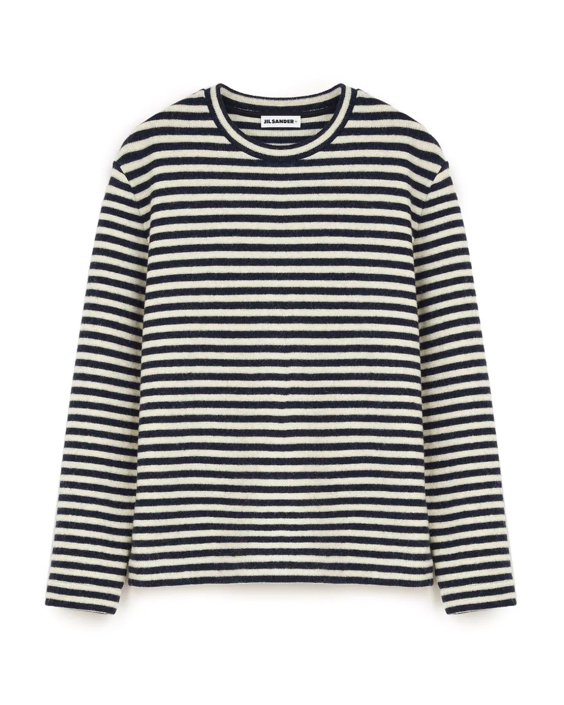 Jil Sander+ Boiled Wool Crew Neck Sweater Marinière