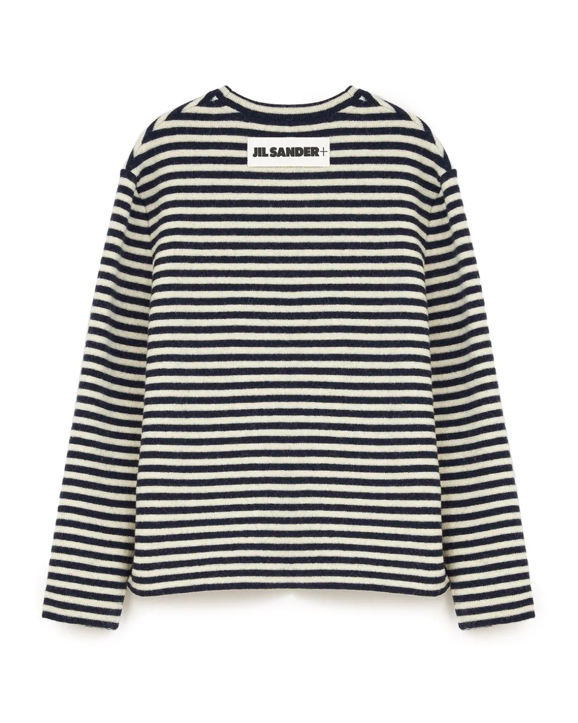Jil Sander+ Boiled Wool Crew Neck Sweater Marinière