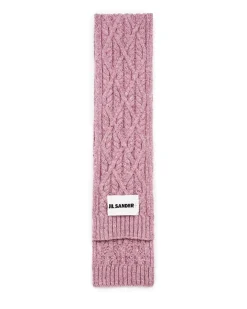 Jil Sander+ Chunky Cable Knit Wool Scarf Twilight