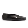Jil Sander Leather Ballerinas Black