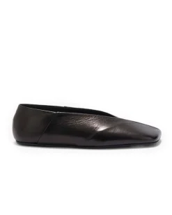 Jil Sander Leather Ballerinas Black