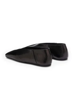 Jil Sander Leather Ballerinas Black