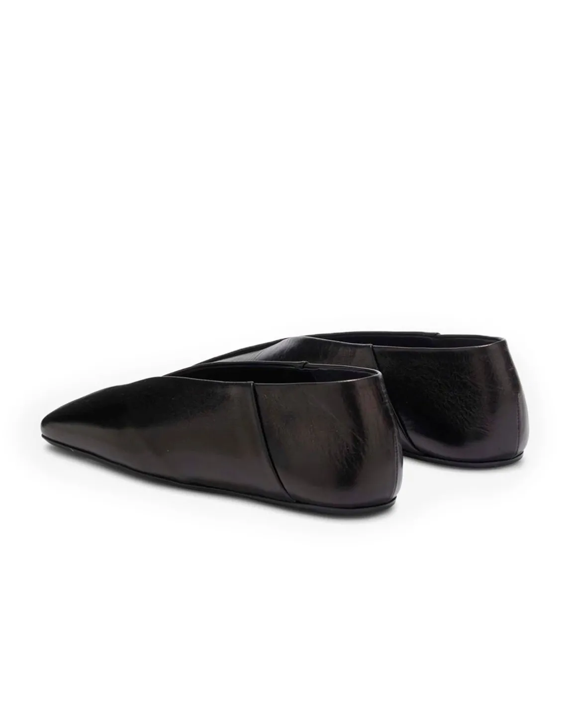 Jil Sander Leather Ballerinas Black