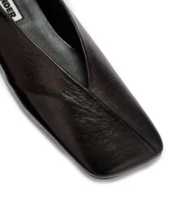 Jil Sander Leather Ballerinas Black