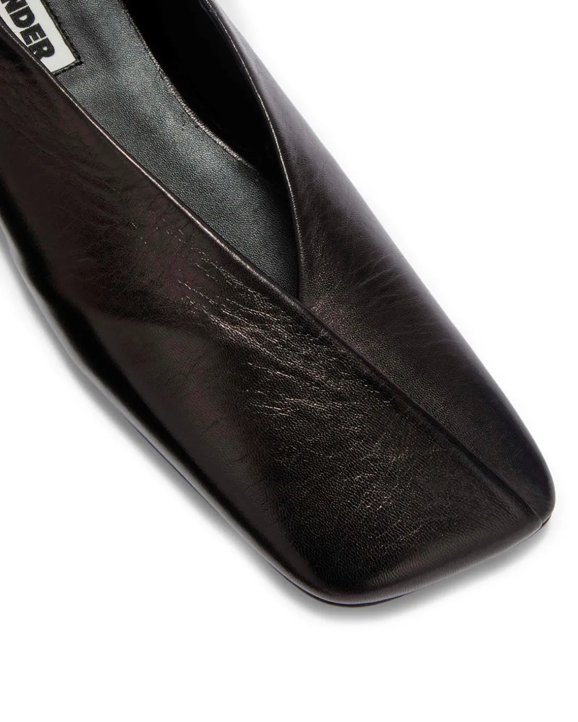 Jil Sander Leather Ballerinas Black
