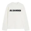 Jil Sander Logo Long Sleeve T-Shirt W Porcelain