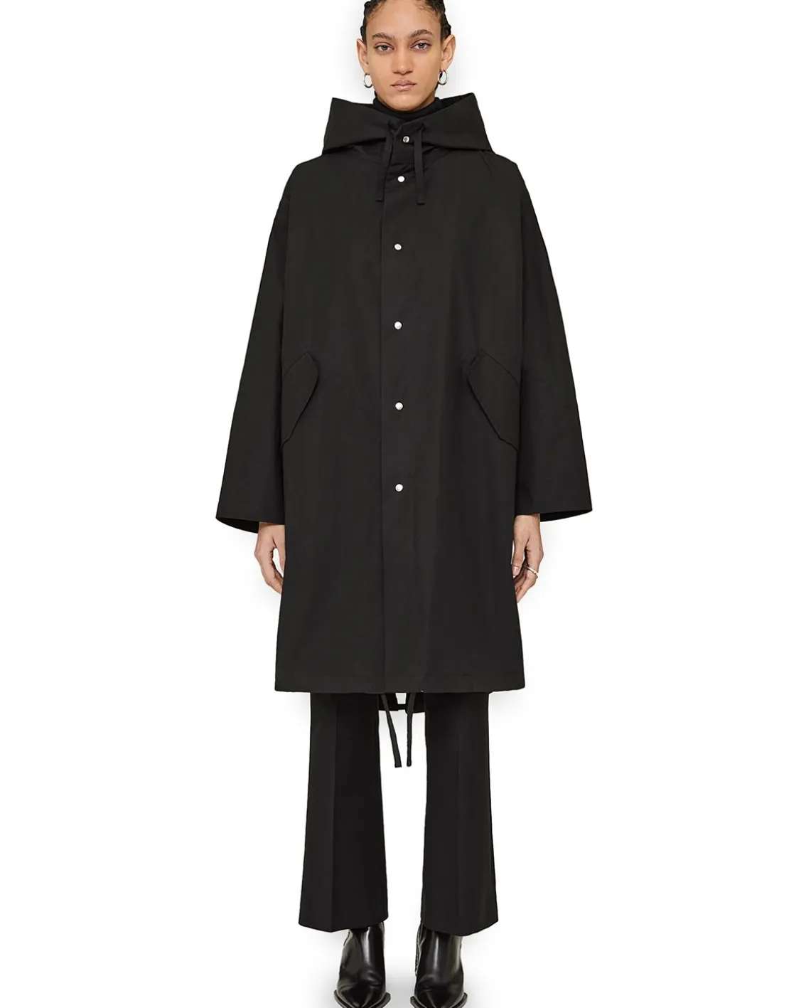 Jil Sander Logo Parka Black