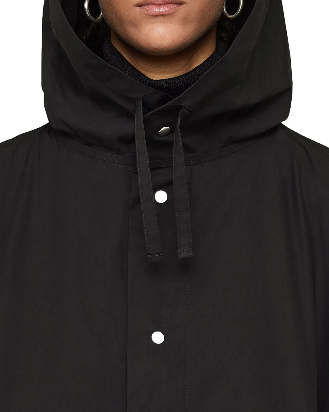 Jil Sander Logo Parka Black