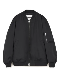 Jil Sander Padded Bomber Jacket Black