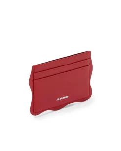 Jil Sander Wave Card Holder Cedar Red