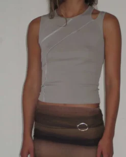 Kernemilk Hole In A Tank Top Beige