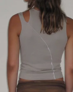 Kernemilk Hole In A Tank Top Beige