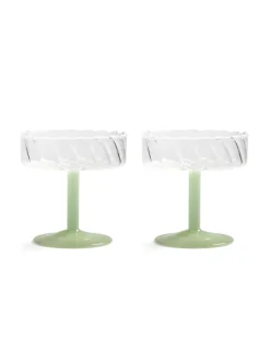 &Klevering Coupe Twirl Set Of 2 Green