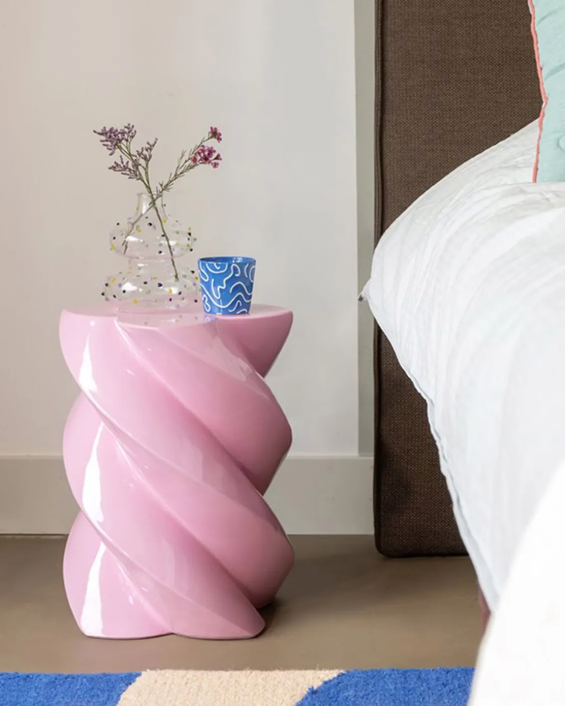 &Klevering Marshmallow Pillar Candy Pink