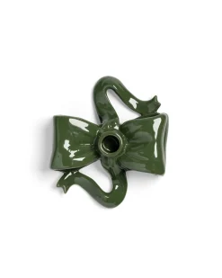 &Klevering Ribbon Candle Holder Green