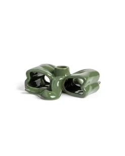 &Klevering Ribbon Candle Holder Green