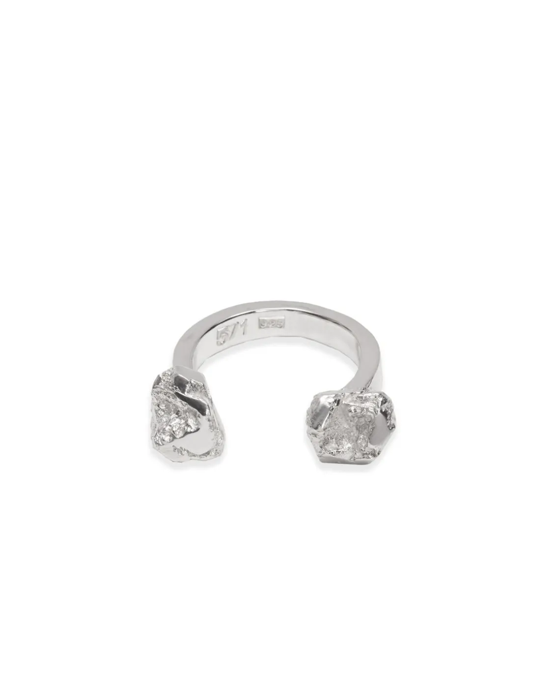 Kultur 5 Two Stones Ring Silver