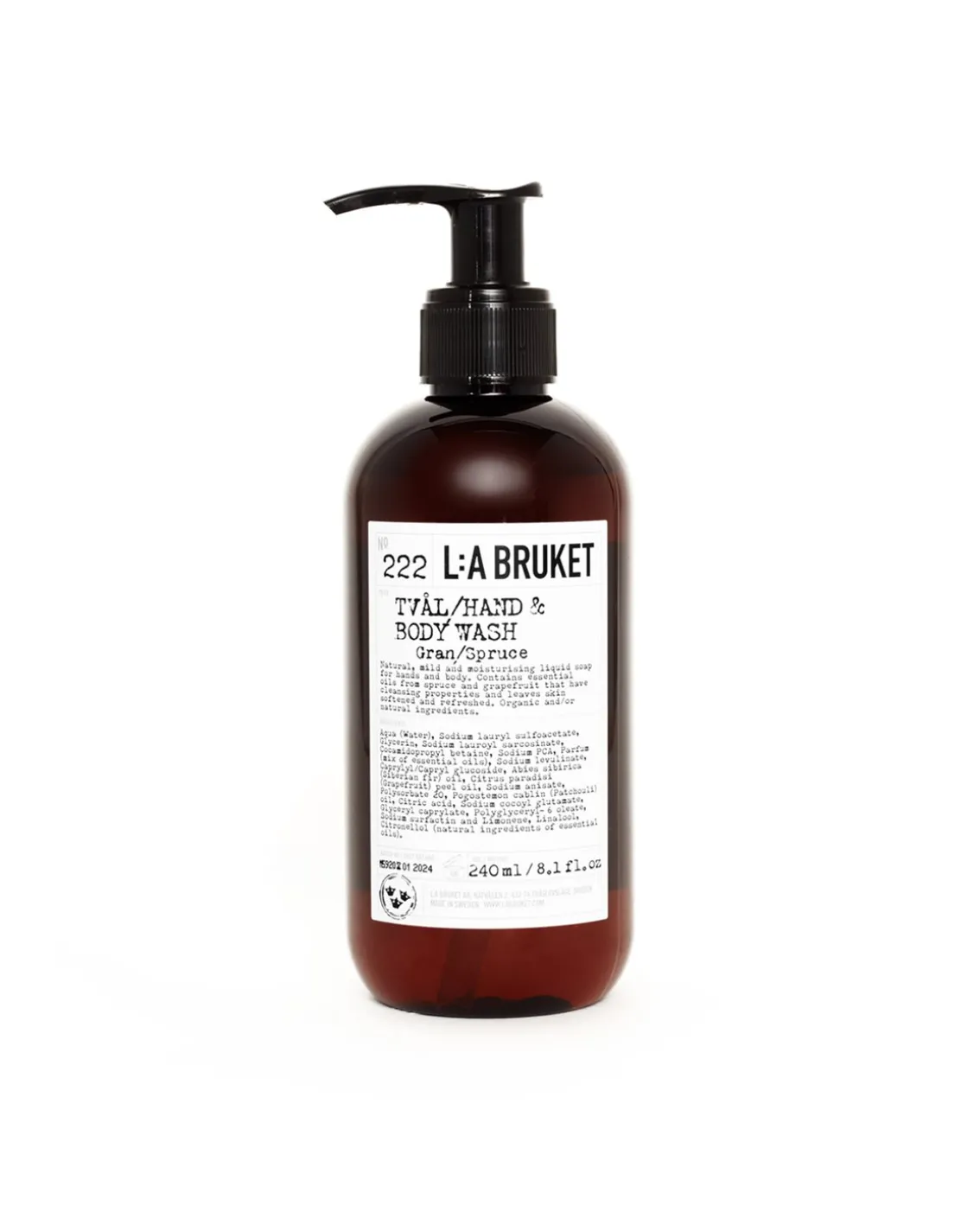 L:a Bruket 222 Hand & Body Wash Spruce