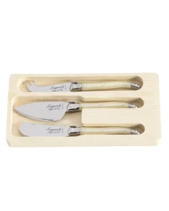 Laguiole Cheese Knifes Set Of 3 Pearl