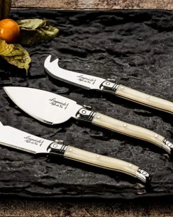 Laguiole Cheese Knifes Set Of 3 Pearl