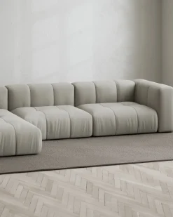 Layered Cecco 3-Seat Sofa Lounge Left Linen Look