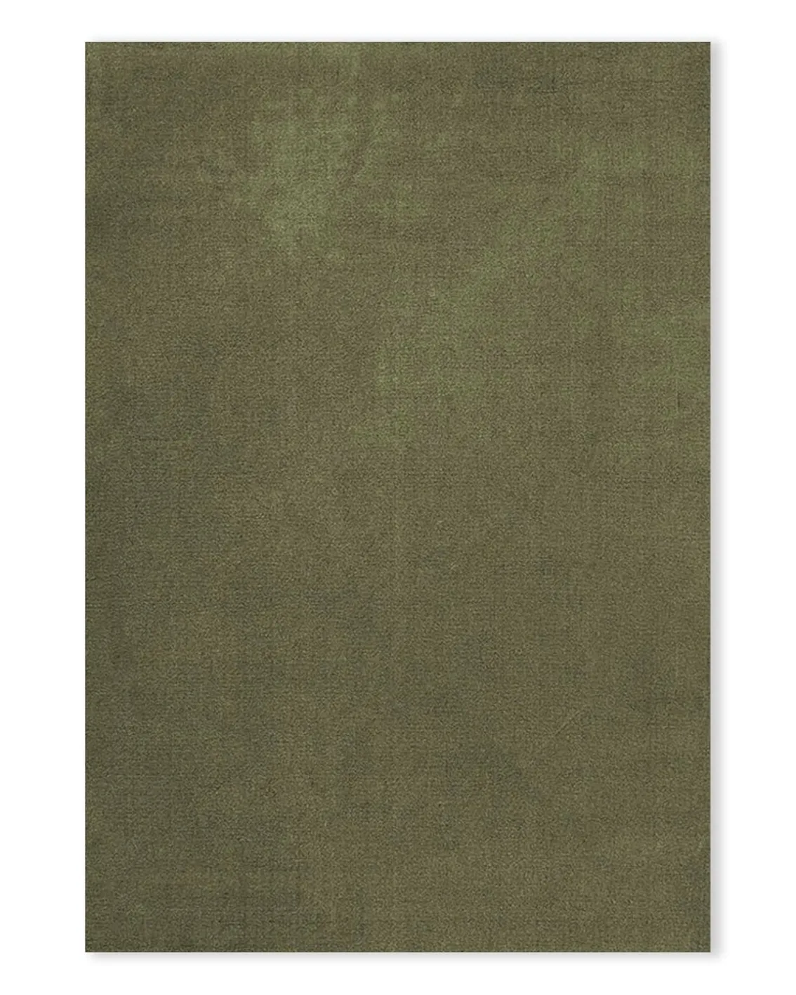 Layered Classic Solid Wool Rug Capulet Olive