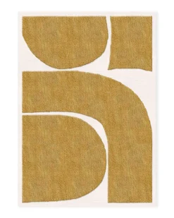 Layered Gotland Rauk Wool Rug Sunflower Yellow