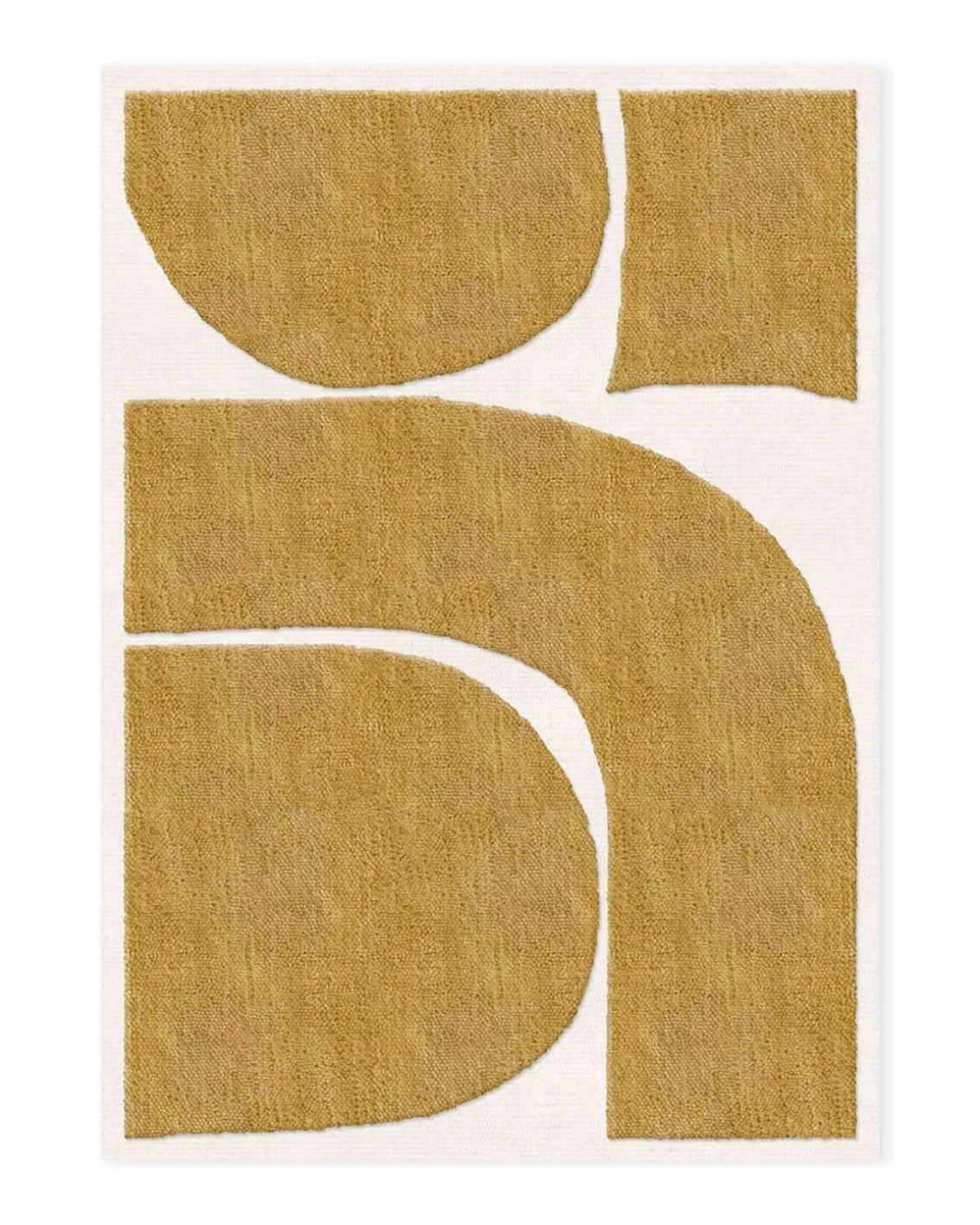 Layered Gotland Rauk Wool Rug Sunflower Yellow