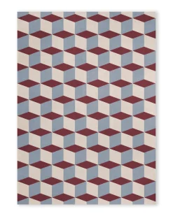 Layered Illusion Rug Mulberry Sky