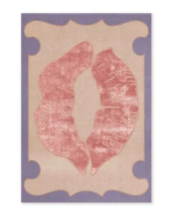 Layered Lips Wool Rug Multi