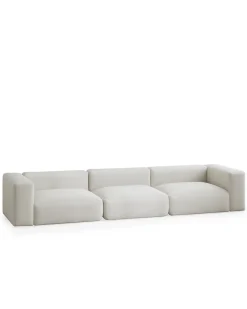 Layered Rosso 3-Seat Sofa Linen Look