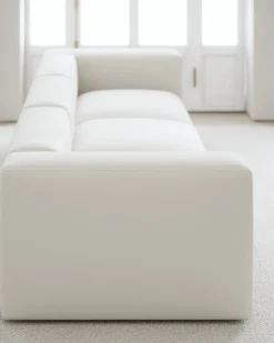 Layered Rosso 3-Seat Sofa Linen Look