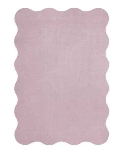Layered Scallop Wool Rug Bone