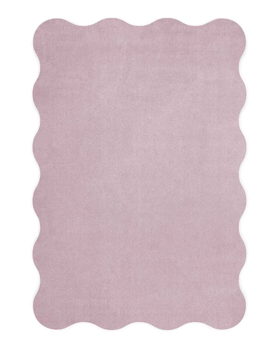 Layered Scallop Wool Rug Bone