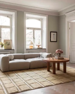 Layered Swedish Homage Lilly Rug Mustard