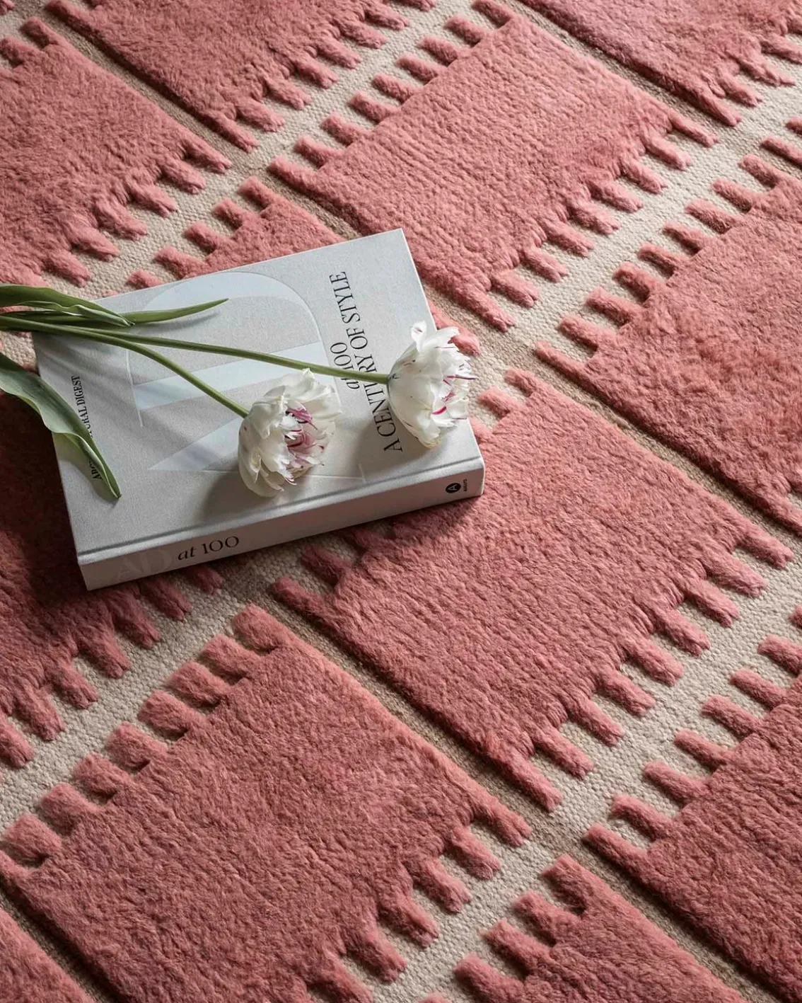 Layered Swedish Homage Lilly Rug Claret Red
