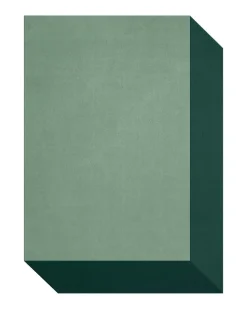 Layered Teklan Box Wool Rug Greens