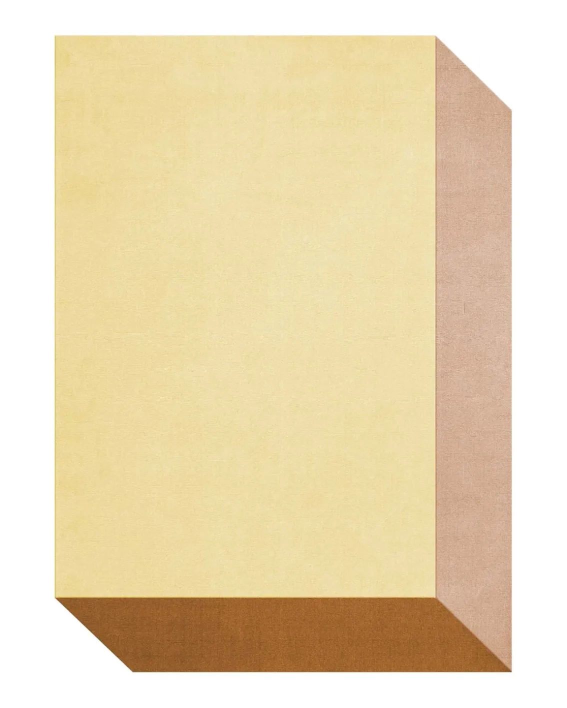 Layered Teklan Box Wool Rug Yellows