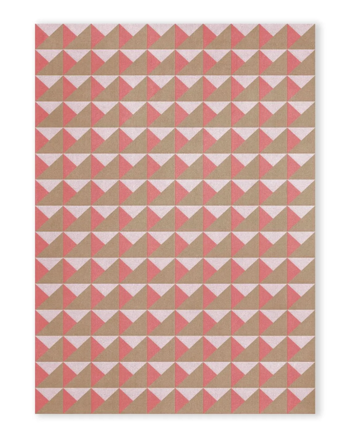 Layered Triangle Rug Persimmon Pink
