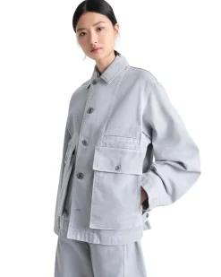 LEMAIRE Boxy Jacket Snowy Blue Grey